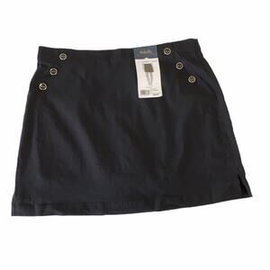 New Rafaella Comfort Women's Black Stretchy Pull Up Mini Skirt Skort Size L